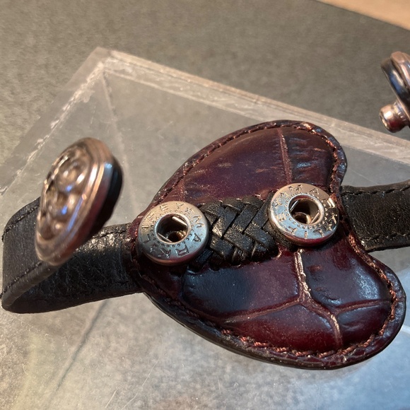 Brighton Purse Accessory Hook Key Ring Leather Camilla Flower - Picture 4 of 6